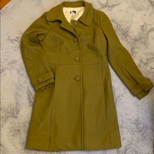 J. Crew beautiful green pea coat - Sz 8